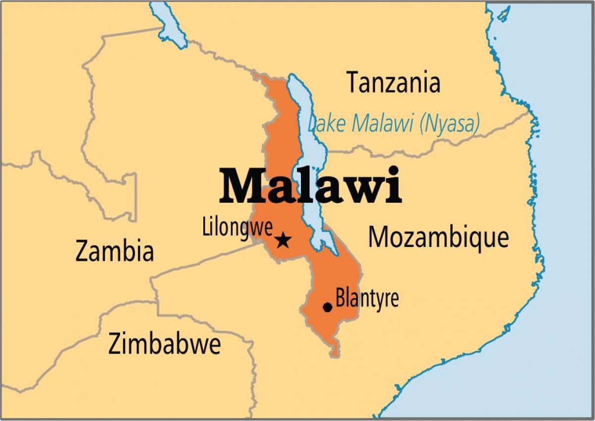 peta dari Malawi, lilongwe