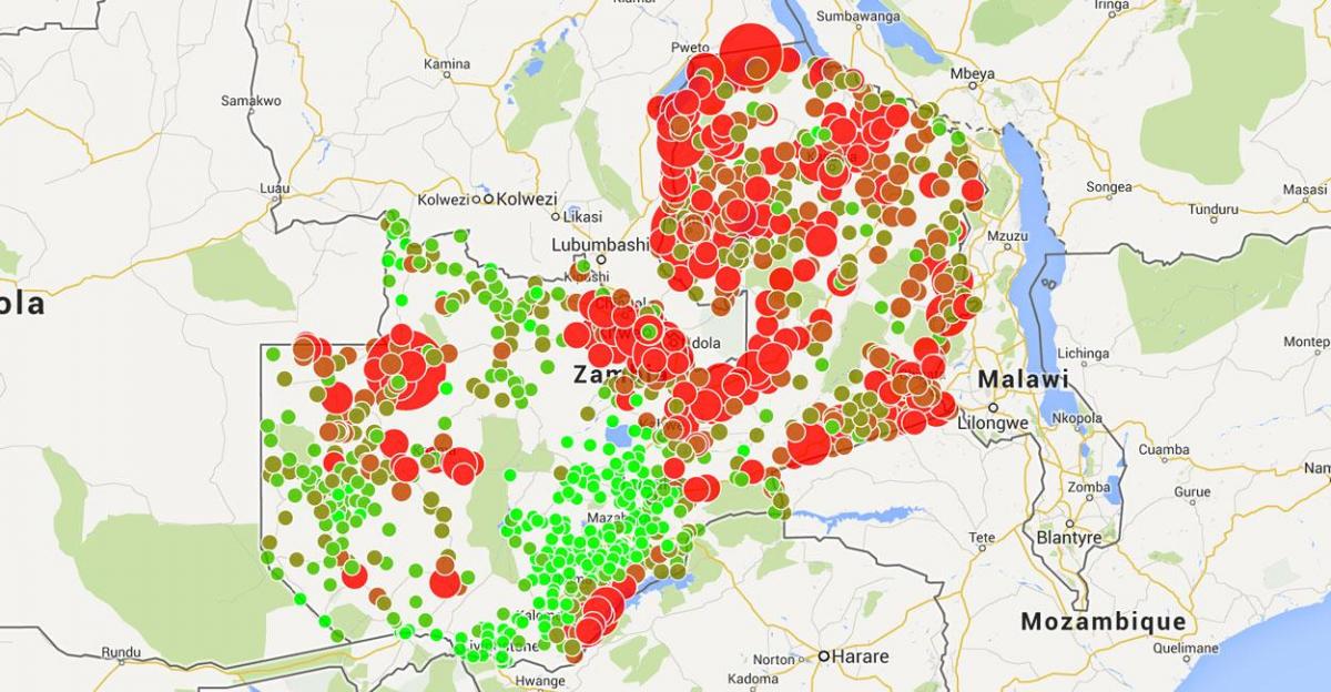 peta dari Malawi malaria 