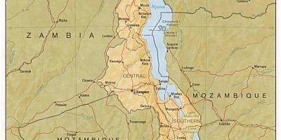 Danau Malawi pada peta