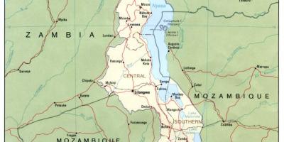 Peta jalan dari Malawi blantyre