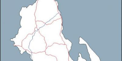 Peta dari Malawi peta garis