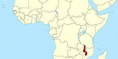 Peta dari Malawi peta lokasi afrika